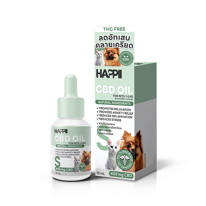 Happii CBD Oil for Pets – 10ml (Size S, 4%)