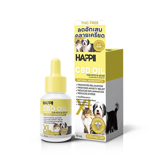 Happii CBD Oil for Pets – 10ml (Size XL, 22%)