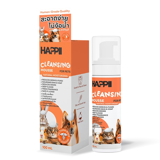 Happii Cleansing Mousse for Pets – 100ml
